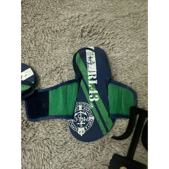 Polo Ralph Lauren Kids Shoes 9 Slide w/ Strap Slip On Sandals Blue - Picture 11 of 16